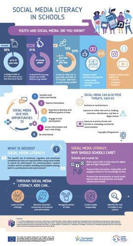 Social Media Literacy In Schools Infographic