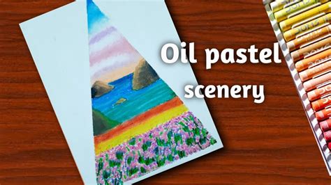 draw scenery  oil pastel step  step scenery ka drawing