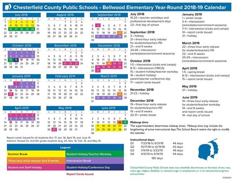 chesterfield county public school calendar