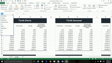 Calculadora De Isr De Salarios 2018 Con Excel Youtube