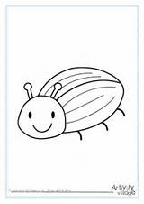 Colouring Minibeast sketch template
