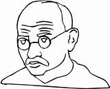 Gandhi Kids Colouring Mahatma Print Coloring Pages sketch template