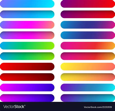 colorful web button templates isolated on white vector