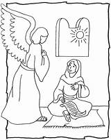 Coloring Mary Angel Pages Popular sketch template