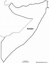Somalia Map Outline Enchantedlearning Africa sketch template