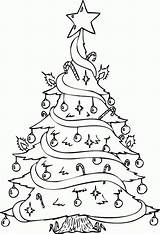 Christmas Coloring Pages Tree Printable Kids Trees Color Printables sketch template