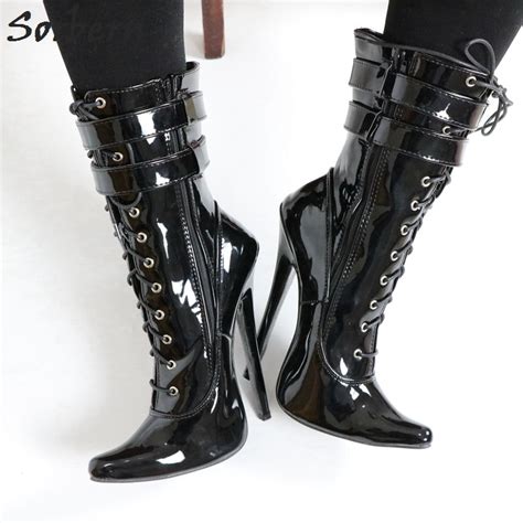 sorbern 18cm 7 stiletto high heel boots ankle high sexy fetish shoes
