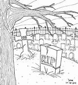 Graveyard sketch template