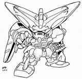 Gundam Lineart Chibi Sketch sketch template