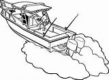 Boat Fishing Canal Colouring Pages Large Line Decal Decals A0 Customize Vinyl Signspecialist sketch template
