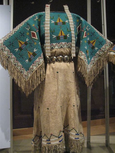 Yankton Dakota Sioux Two Hide Pattern Dress With Fully B