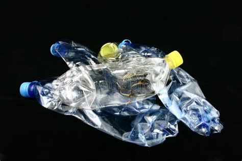 trash bottles stock image image  compressed polythene