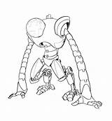 Robot Drawing Drawings Cool Awesome Robots Getdrawings Monster sketch template