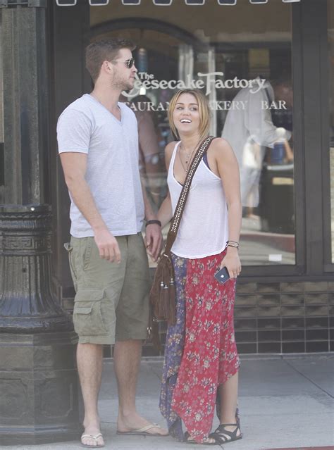 Miley~25 August At The Cheescake Factory With Liam