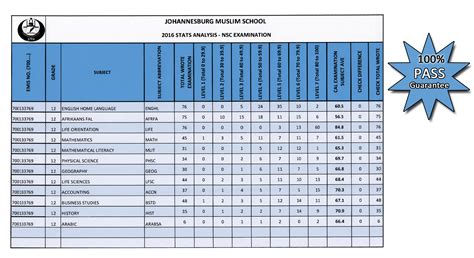 johannesburg muslim school matric results