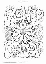 Coloring Book Pages Funky Flower Hippie Printable Sheets Power Designs Adult Books Thaneeya Peace Choose Board sketch template