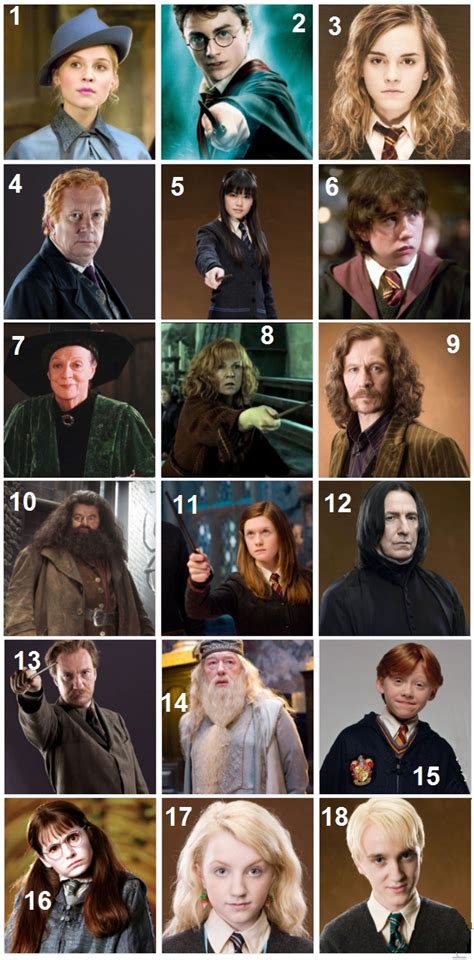 harry potter characters puzzles world