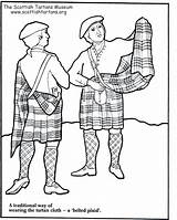 Kilt Scottish Plaid Tartans Tartan Paintingvalley sketch template