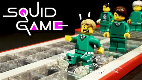 lego pim squid game glass bridge and finale stop motion animation