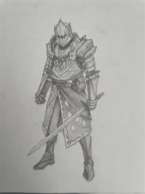artstation fantasy knight sketch