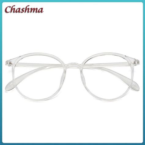 chashma unisex full rim tr 90 stainless steel round frame eyeglasses
