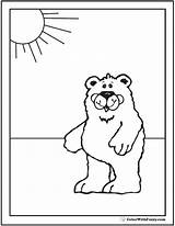 Bear Coloring Pages Printable Sunshine Teddy Colorwithfuzzy sketch template