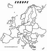 Europe Printable Worksheets Map Blank European Coloring Pages sketch template