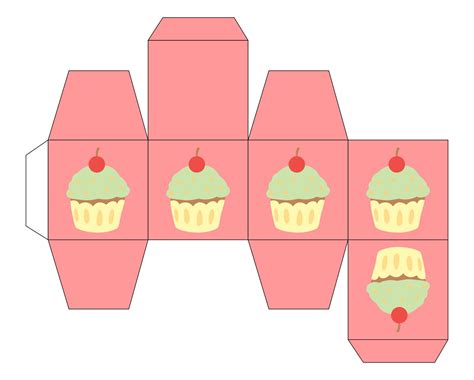 printable diy cupcake box template