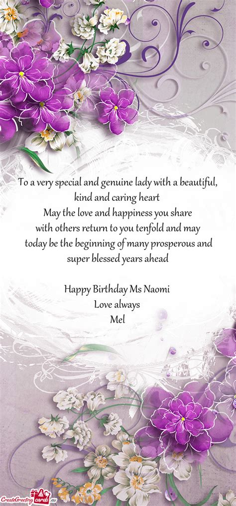 happy birthday ms naomi  cards