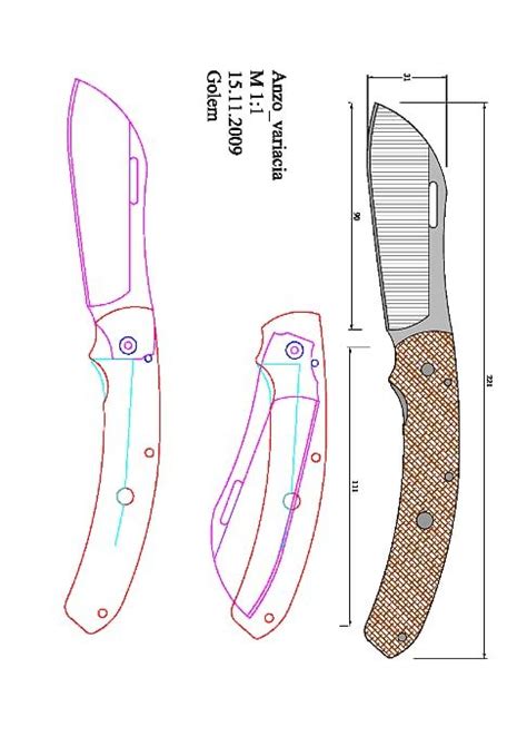 folding knife patterns printable