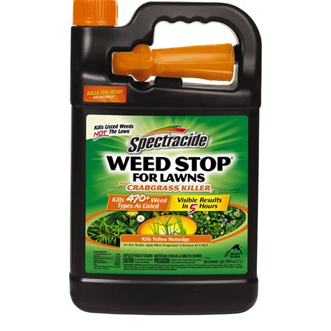 spectracide weed stop  lawns  crabgrass killer  gallon