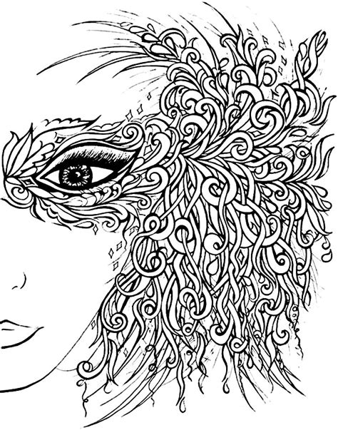 anti stress coloring pages  girls    print