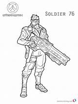 Overwatch Coloring Pages Soldier 76 Color Print Printable Drawing Fortnite Kids Colouring Character Bettercoloring Line Choose Board Cool sketch template