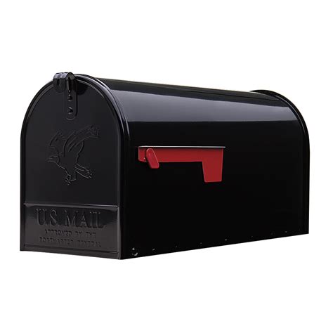 gibraltar mailboxes elite large steel post mount mailbox black eb walmartcom