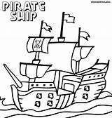 Pirate Ship Coloring Pages Print Line Clipartmag Clipart sketch template