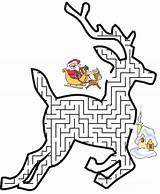 Christmas Coloring Maze Pages Mazes Kids Popular sketch template