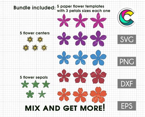 paper flower svg bundle  creative vector studio