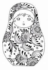 Coloring Pages Adult Visit Dolls Russian sketch template