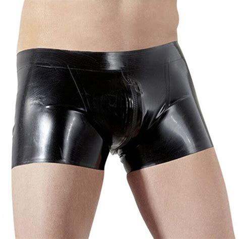 Plus Size Sexy Leather Men Boxer Shorts Trunk Lingerie