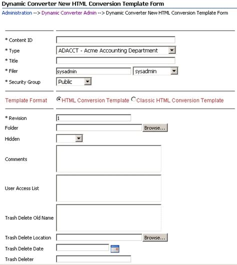 html conversion templates