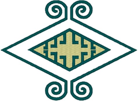 native american tribal symbol  embroidery design