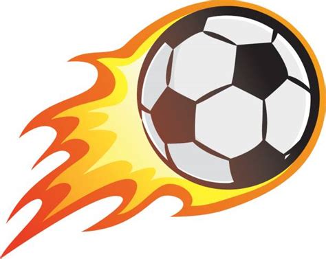 cartoon  flaming soccer balls illustrations royalty  vector graphics clip art istock