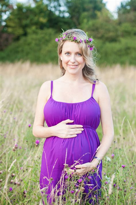 Maternity Session With Purple Floral Crown