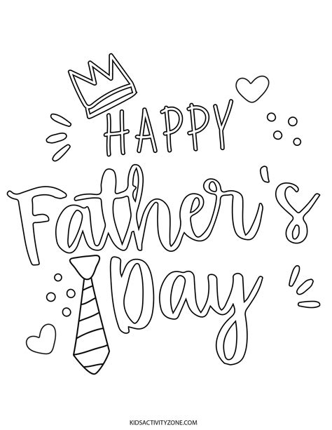 fathers day coloring pages kids activity zone