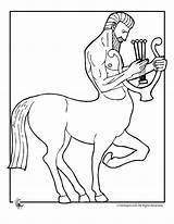 Centaur Mythical Creatures Fantasy Harp Cyclops sketch template