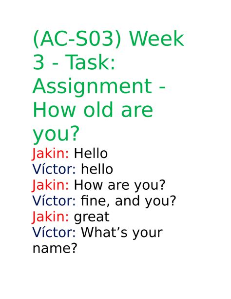dialogo week      ac  week  task assignment