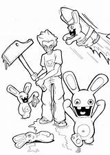 Rabbids Coloring Raving Pages Color Kids Print Beautiful Children Printable sketch template