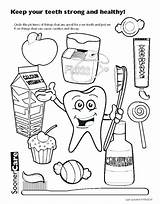Coloring Dental Pages Teeth Health Printable Healthy Hygiene Preschool Brush Tooth Kindergarten Drawing Body Worksheets Oral Month Kids Colouring Dentist sketch template