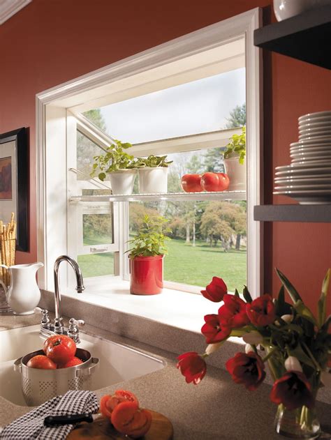 matching pot color  wall   nice tie  window greenhouse kitchen kitchen sink window