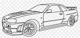 Skyline Nissan Coloring Pages Gtr Silhouette Pngfind sketch template